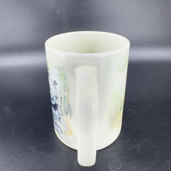 Otagiri Steam Engine Train Ceramic Mug Cup 8oz Japan Stoneware Sunrise Pub VTG - Picture 11 of 12